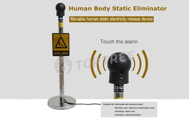 Sesli uyarı ile insan v&uuml;cudu elektrostatik ayırıcı