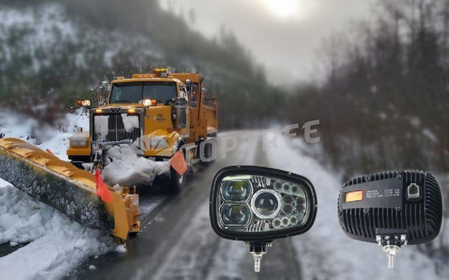 LED-Schneepfluglicht mit beheizter Linse