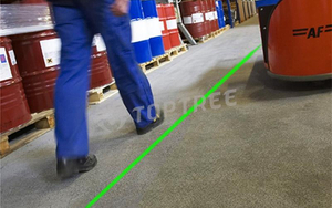 Sistem Penanda Lantai Cahaya Sistem Pejalan Kaki Garis Laser Maya Gudang Garisan Laser