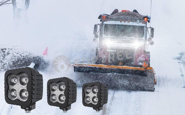 Beheizter Arbeitsscheinwerfer f&uuml;r Schnee und Eis
