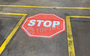 proiettore di segnaletica di sicurezza per pavimenti industriali
