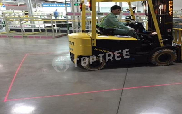 forklift i&ccedil;in kırmızı lazer g&uuml;venlik hattı