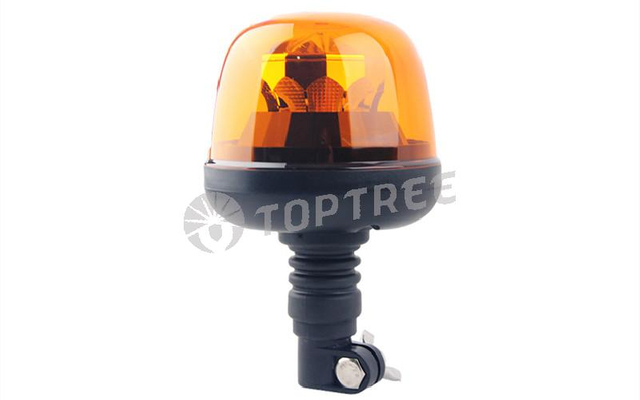 balise LED ambre mont&eacute;e sur tube