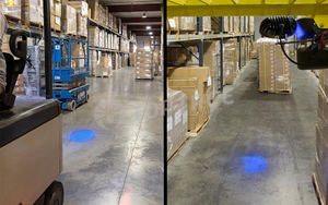 Lumi&egrave;re bleue de chariot &eacute;l&eacute;vateur de la tache 12W
