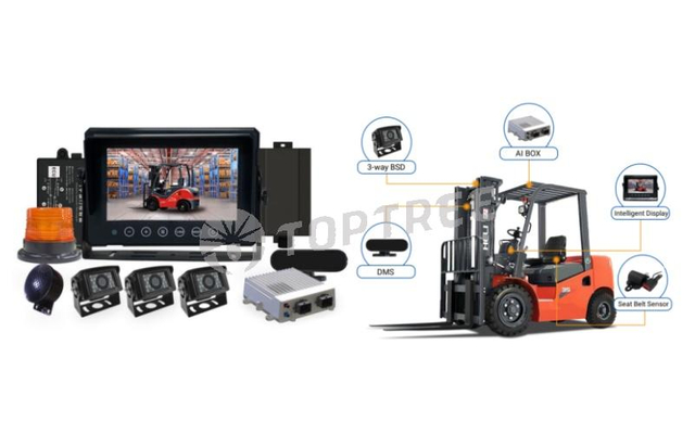 sistem deteksi titik buta forklift