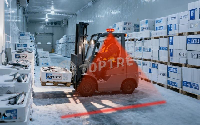 d&uuml;ş&uuml;k sıcaklıklı forklift uyarı lambası