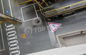 Virtueller Warnschildprojektor f&uuml;r die Werkstatt