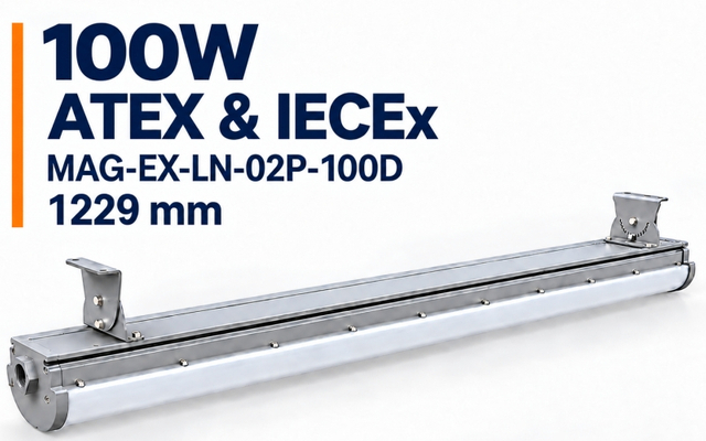 100W Output Tinggi Lampu Linear LED ATEX & IECEx